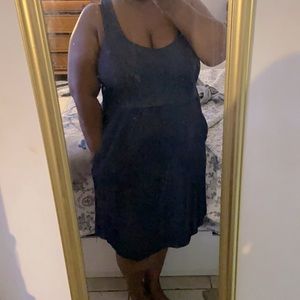 Plus size navy casual dress